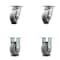 Service Caster 5 Inch Kingpinless Thermoplastic Rubber Wheel Swivel Caster Swivel 2 Rigid, 2PK SCC-KP30S520-TPRRD-2-R-2 - alternate 1
